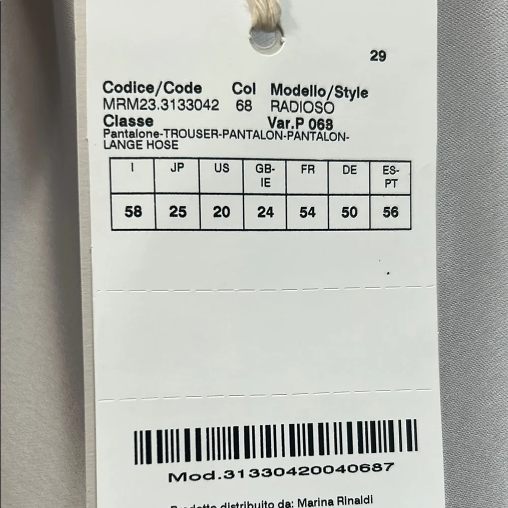 Marina Rinaldi Women's Chic Silver Pants - Picture 4 of 5